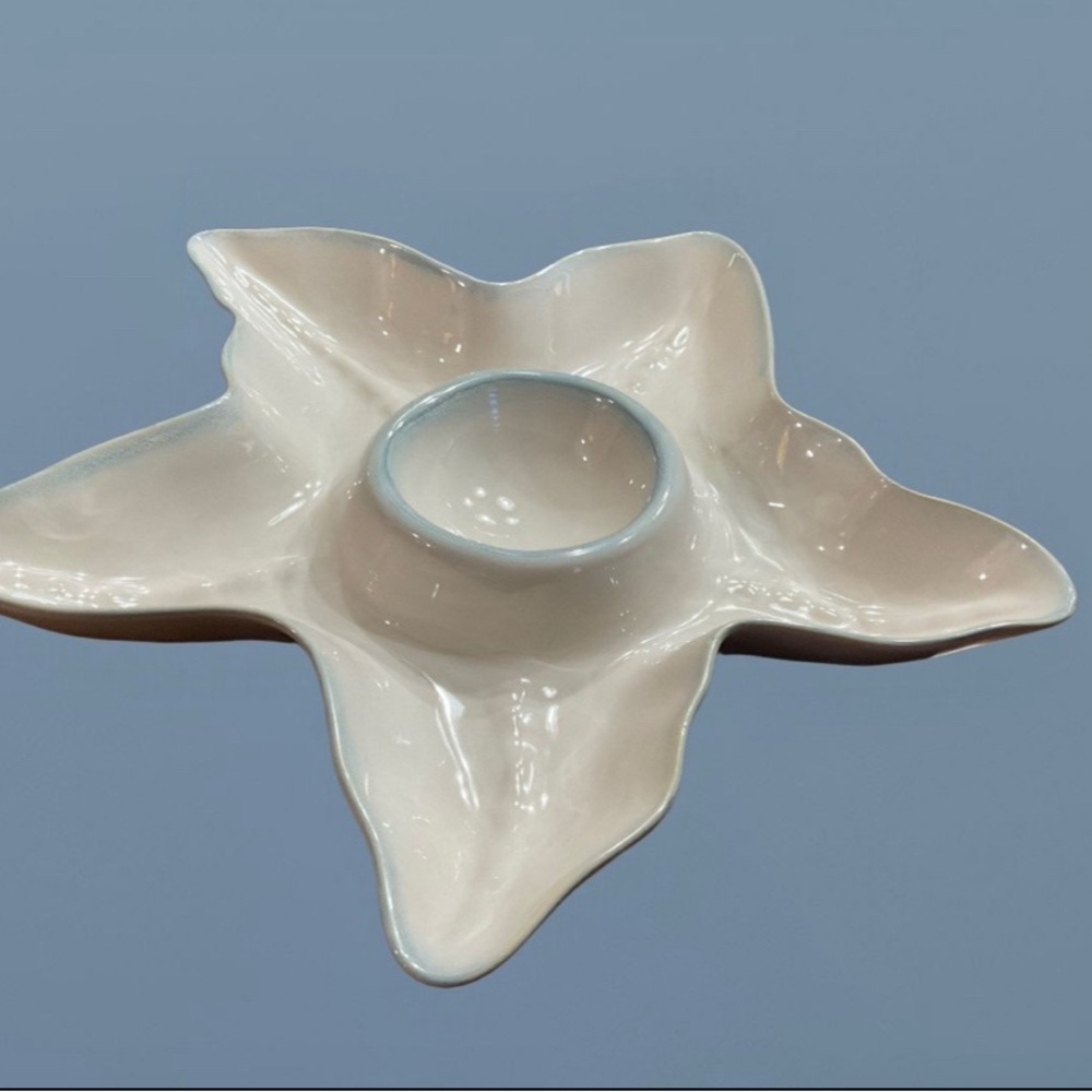 Home Studio Shoreline Collection STARFISH Chip & Dip Vegi Beach Ocean Platter